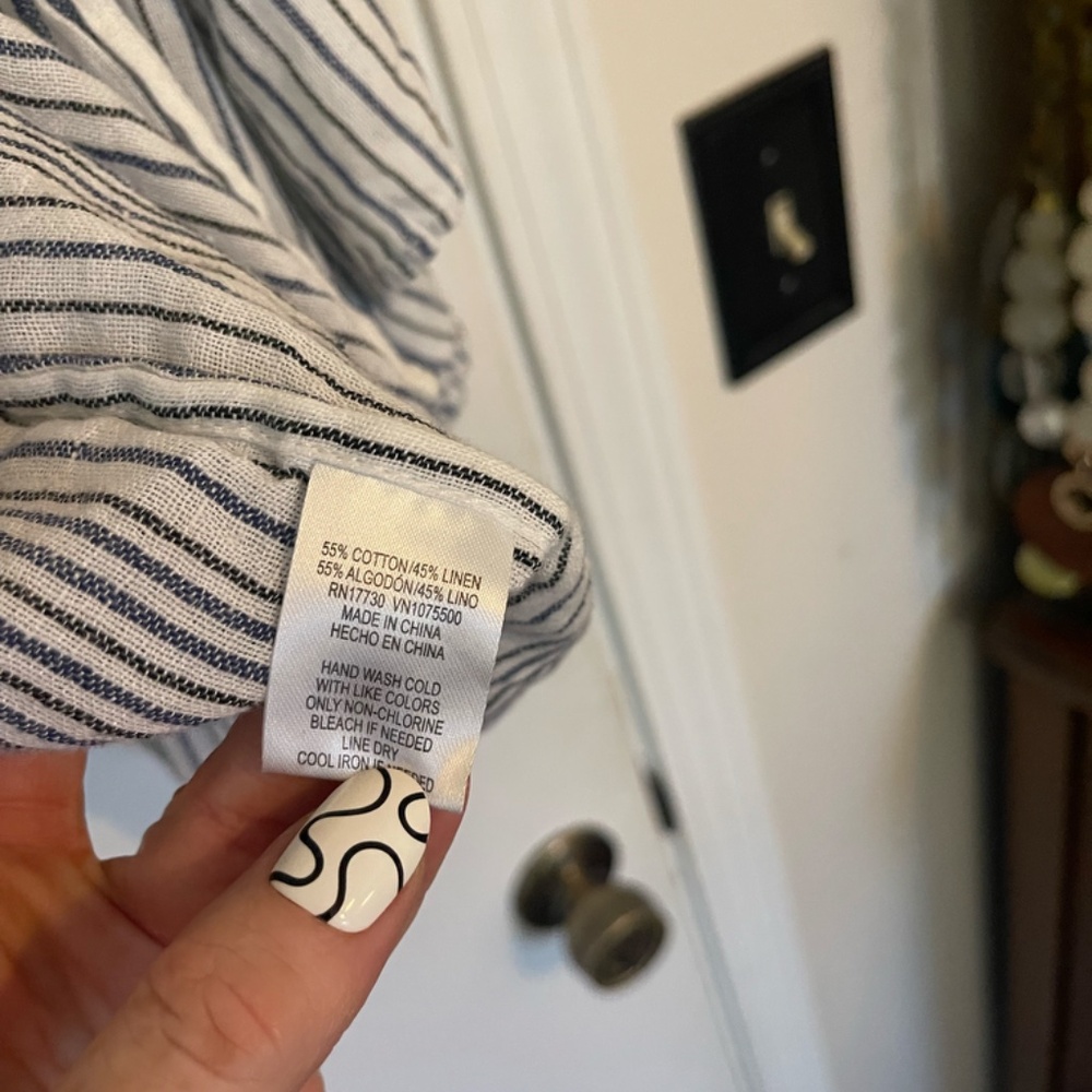 Universal Thread Striped Ruffle Sleeve Bolero Jac… - image 6